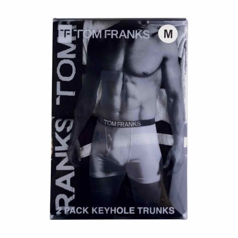 2 Pack Mens Cotton Rich Keyhole Hipster Trunks Boxers in Gift Box