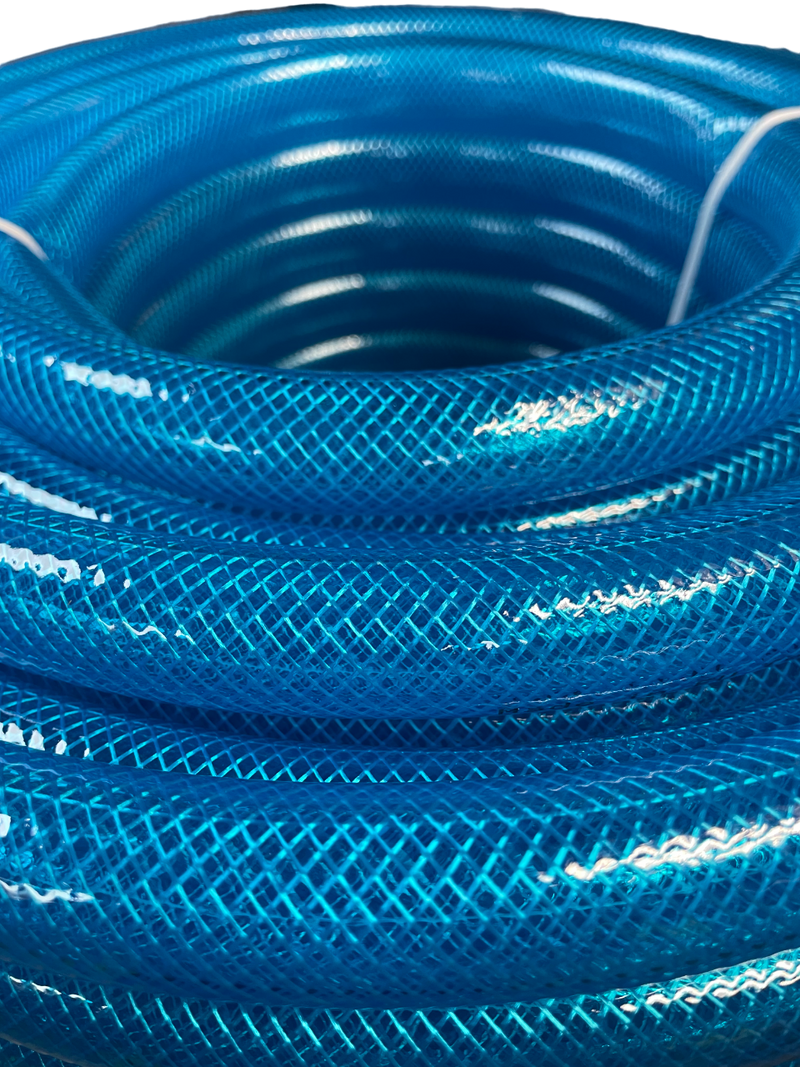 Braided Fuel Hose Blue Transparent PVC 19mm*2.1mm