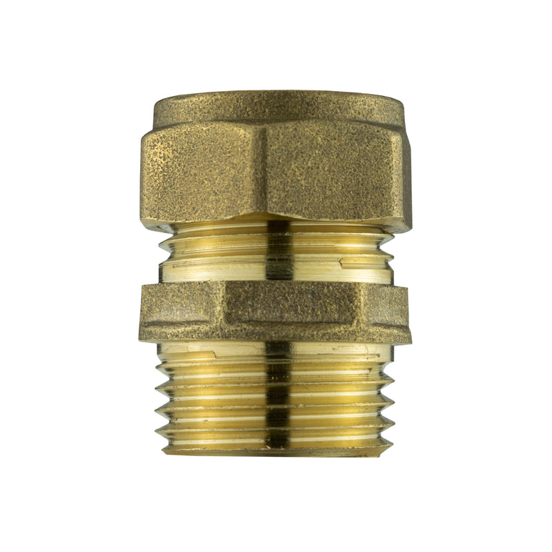 Brass Compression Straight 15mm - 3/4" BSPM