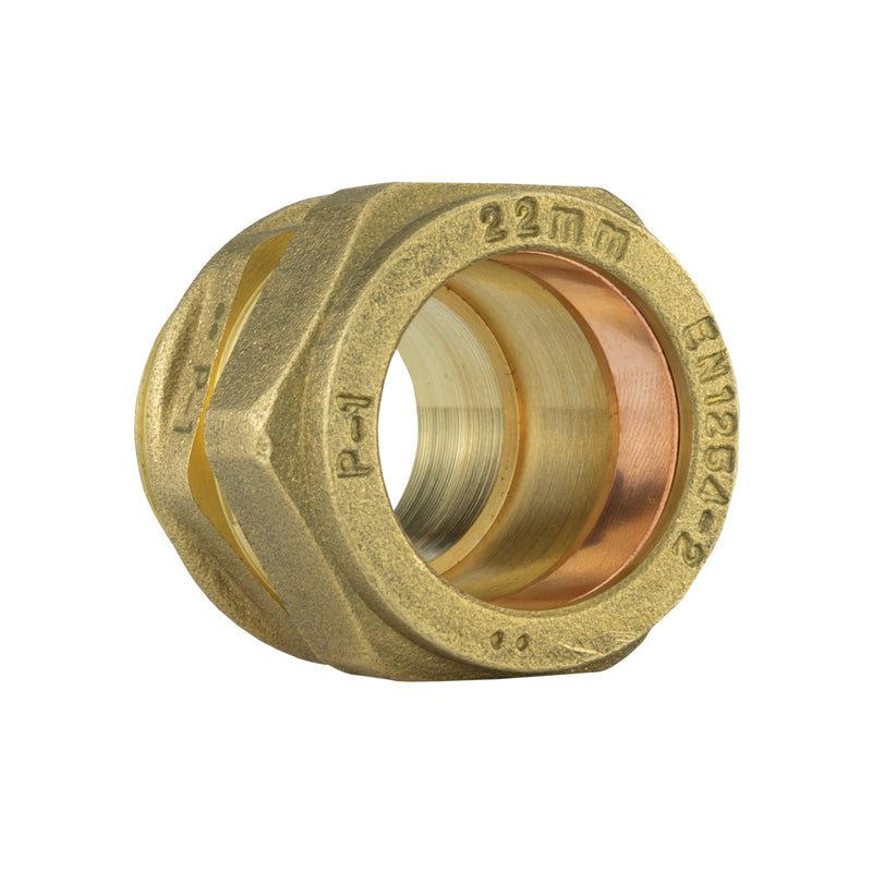 IBC 2” S60X6 Cap with Brass Compression Straight ¾” BSP – 22mm
