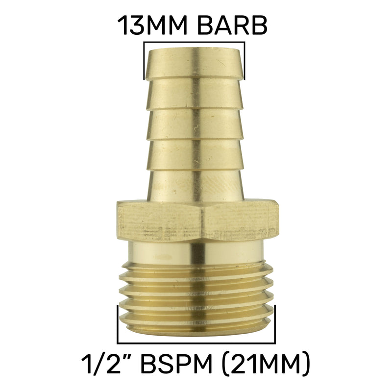 Wall Flange Kit 20mm MDPE - Brass Barb 1/2"