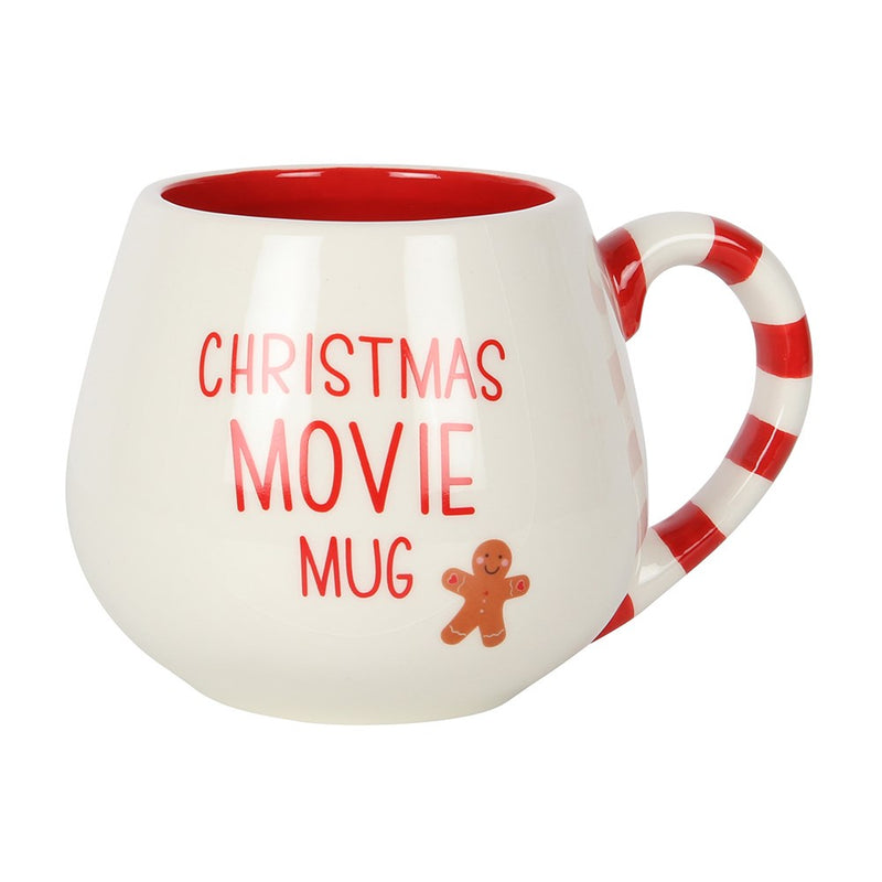 Christmas Movie Mug with Candy Cane Handle