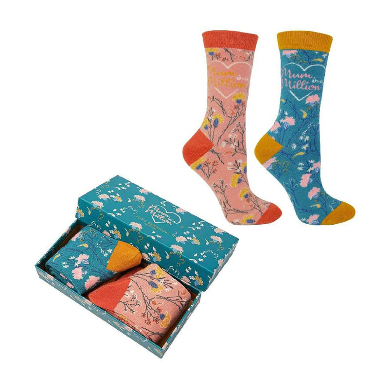 2 Pack Ladies Bamboo Socks for Mum in Gift Box