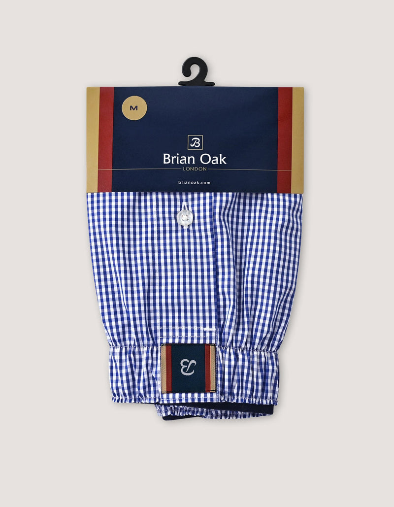 Royal Blue Woven Check Boxer