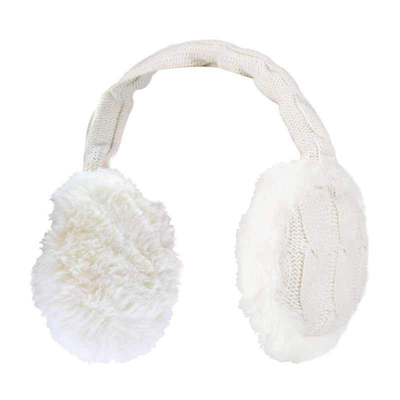 Ladies Winter Knitted Cold Weather Faux Fur Ear Muffs