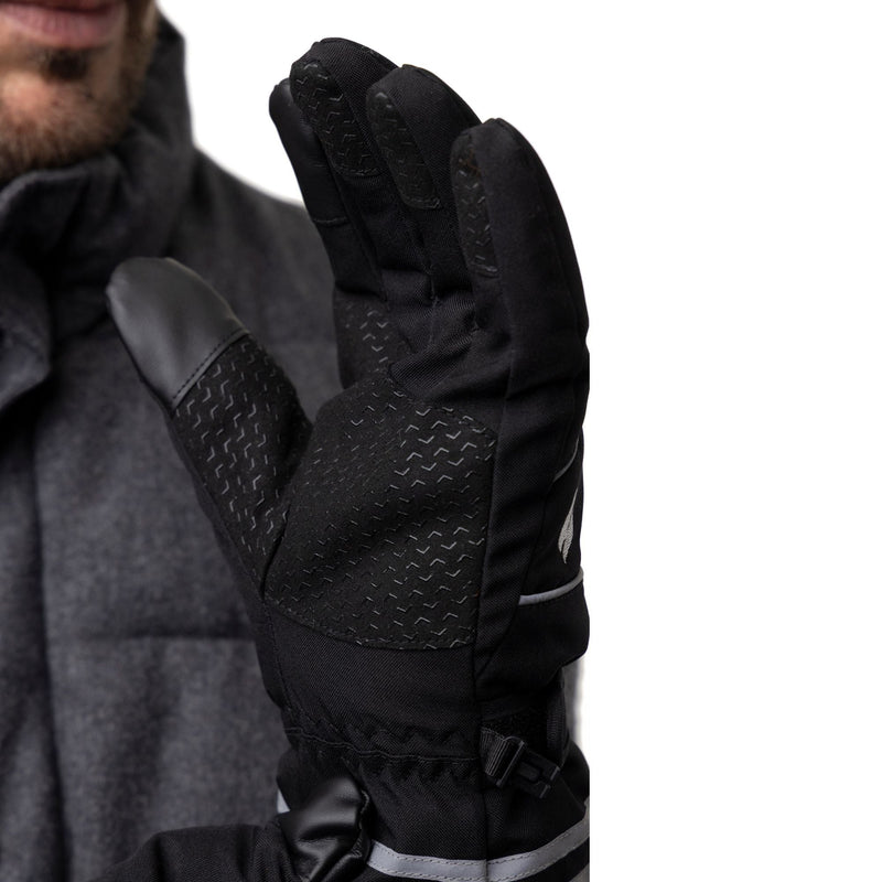 Mens Hi Vis Reflective Thermal Work Gloves with Touchscreen Fingertips