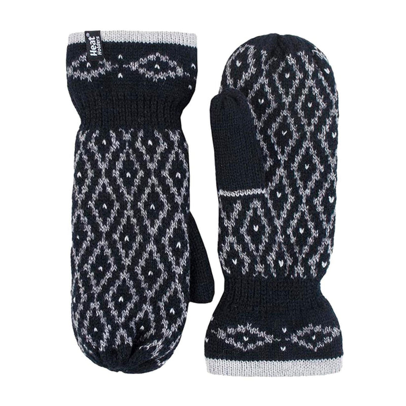 Ladies Knitted Fleece Lined Winter Warm Thermal Mittens