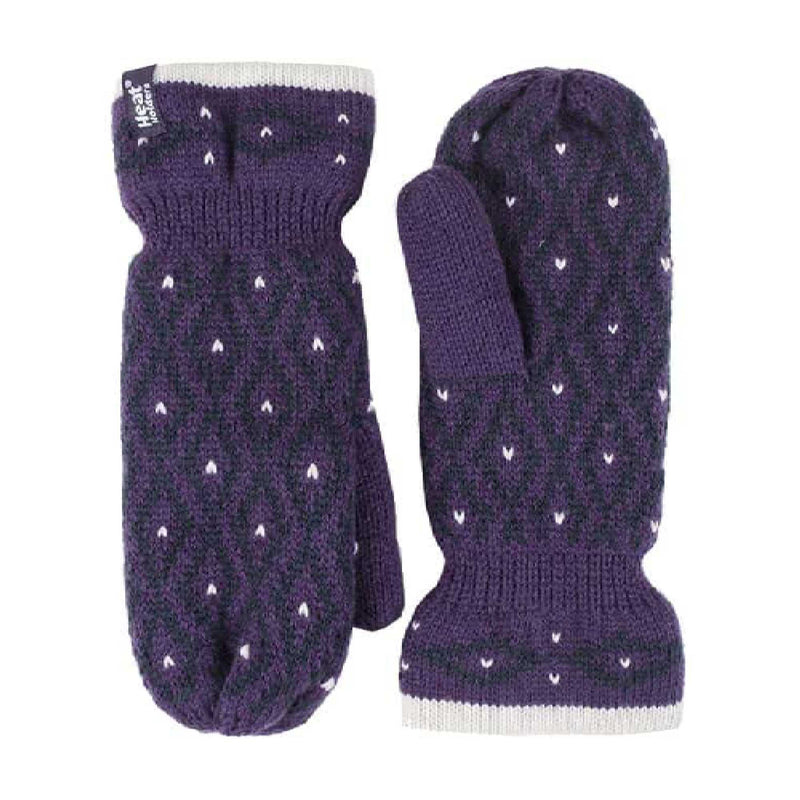 Ladies Knitted Fleece Lined Winter Warm Thermal Mittens