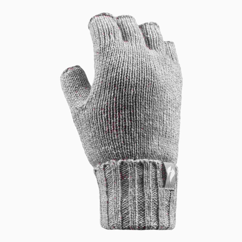 Ladies Knitted Fleece Lined Winter Thermal Fingerless Gloves