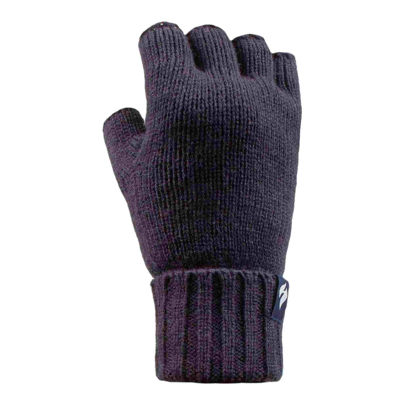 Ladies Knitted Fleece Lined Winter Thermal Fingerless Gloves