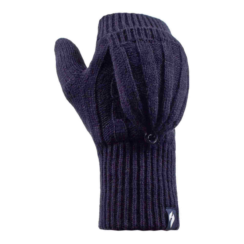 Ladies Cable Knit 2.3 Tog Thermal Winter Fingerless Converter Gloves