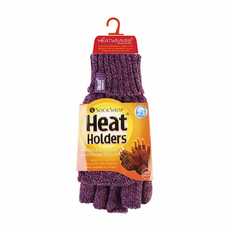 Ladies Cable Knit 2.3 Tog Thermal Winter Fingerless Converter Gloves