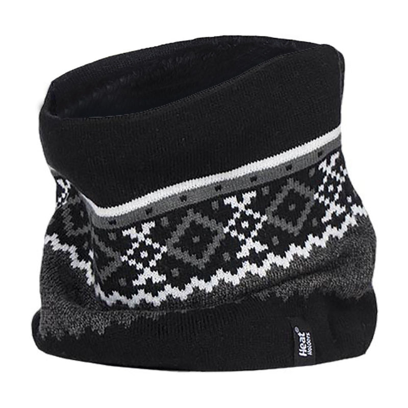 Mens Fairisle Fleece Lined Thermal Neck Warmer