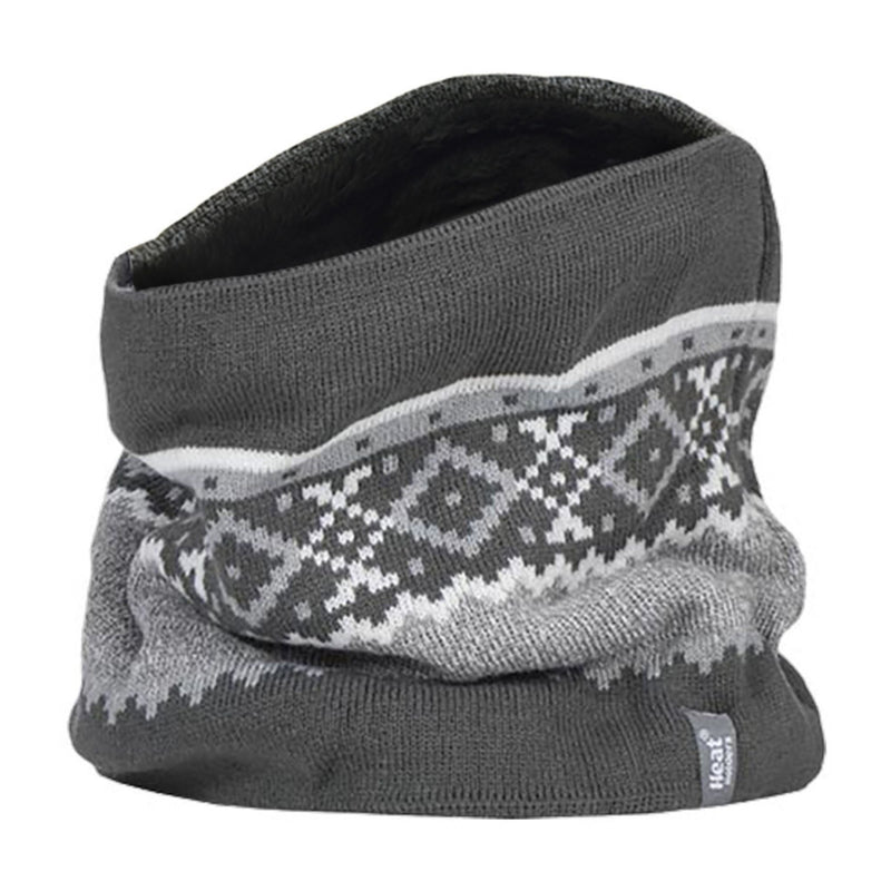 Mens Fairisle Fleece Lined Thermal Neck Warmer
