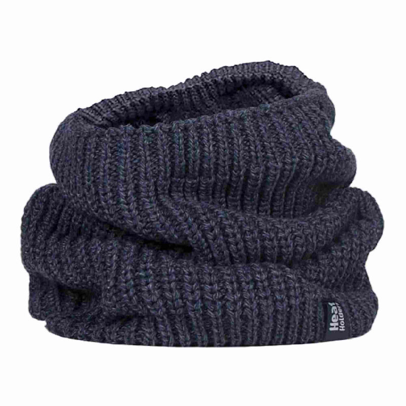 Mens Winter Warm Fleece Lined Chunky Knit Thermal Neck Warmer