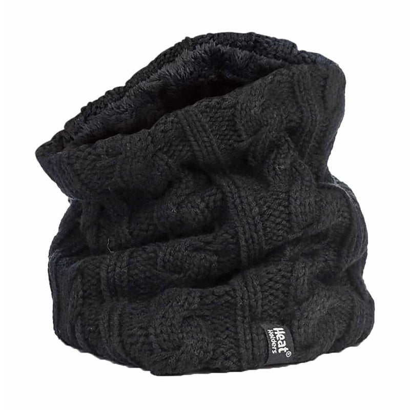 Ladies Cable Knit Winter Fleece Lined Thermal Neck Warmer