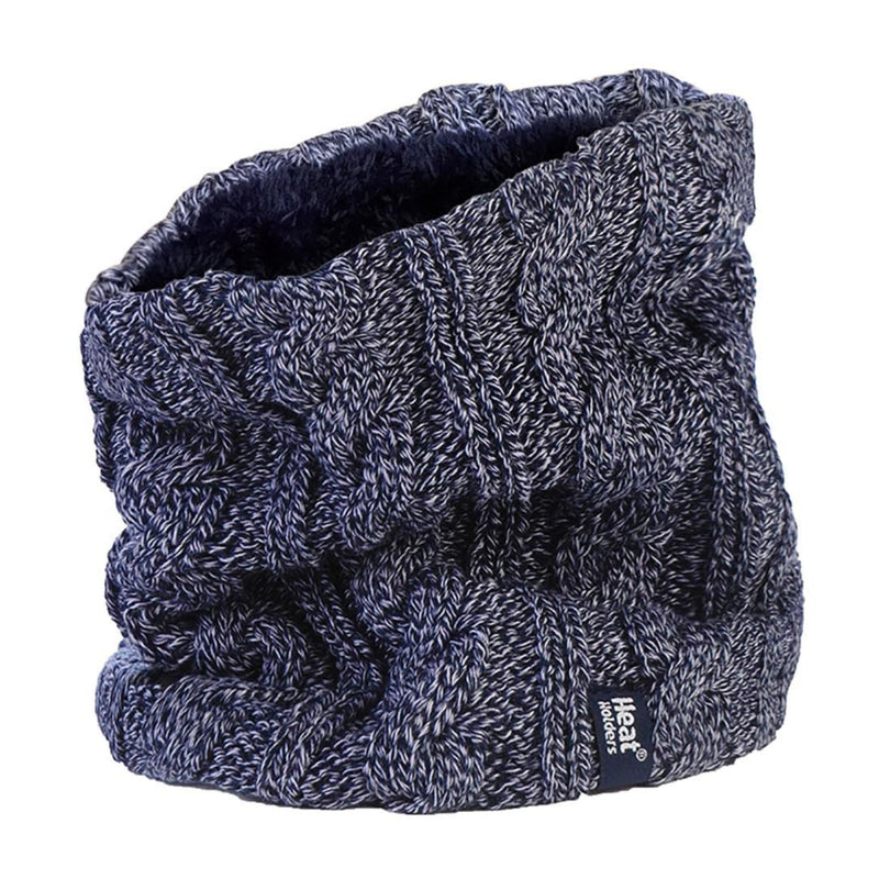 Ladies Cable Knit Winter Fleece Lined Thermal Neck Warmer