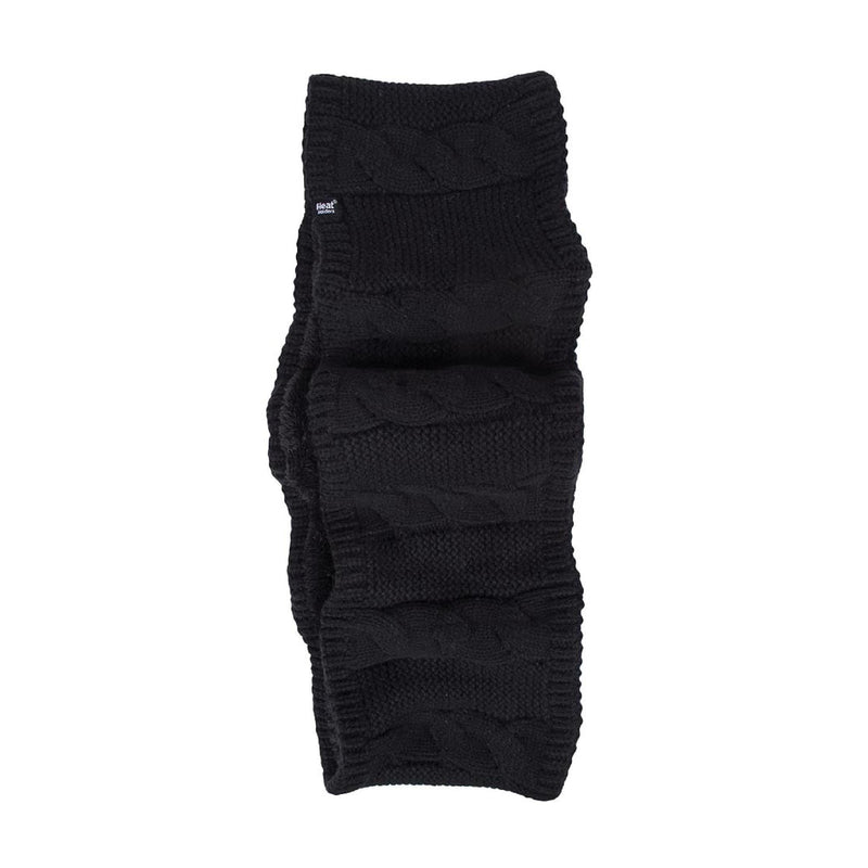 Ladies Winter Fleece Lined Cable Knit Thermal Snood Infinity Scarf