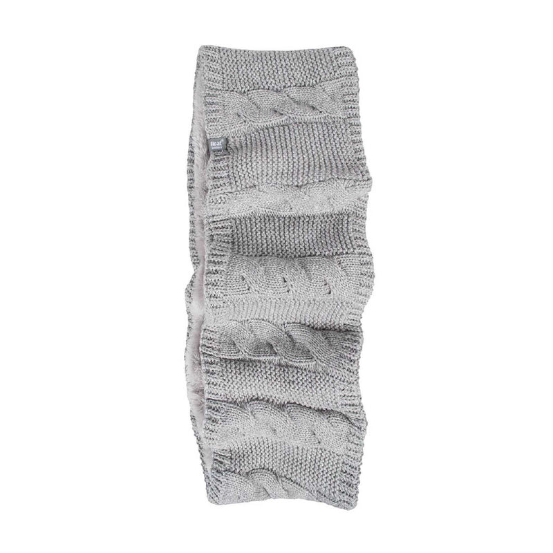 Ladies Winter Fleece Lined Cable Knit Thermal Snood Infinity Scarf