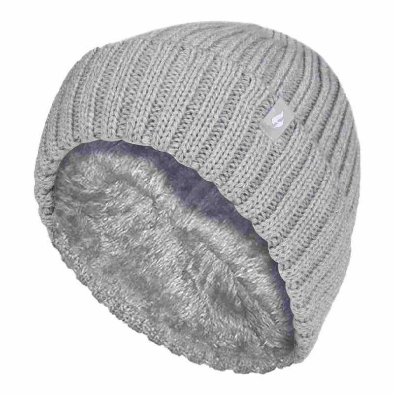 Girls Thick Chunky Ribbed Thermal Beanie Hat for Winter