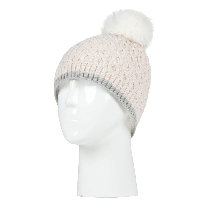 Girls Thermal Insulated Pom Pom Bobble Beanie Hat & Gloves