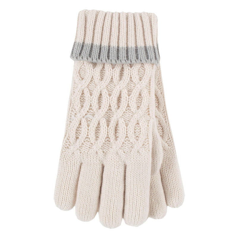 Girls Thermal Insulated Pom Pom Bobble Beanie Hat & Gloves