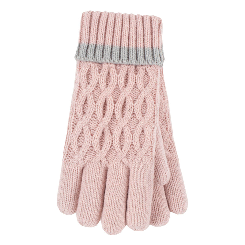 Girls Thermal Insulated Pom Pom Bobble Beanie Hat & Gloves