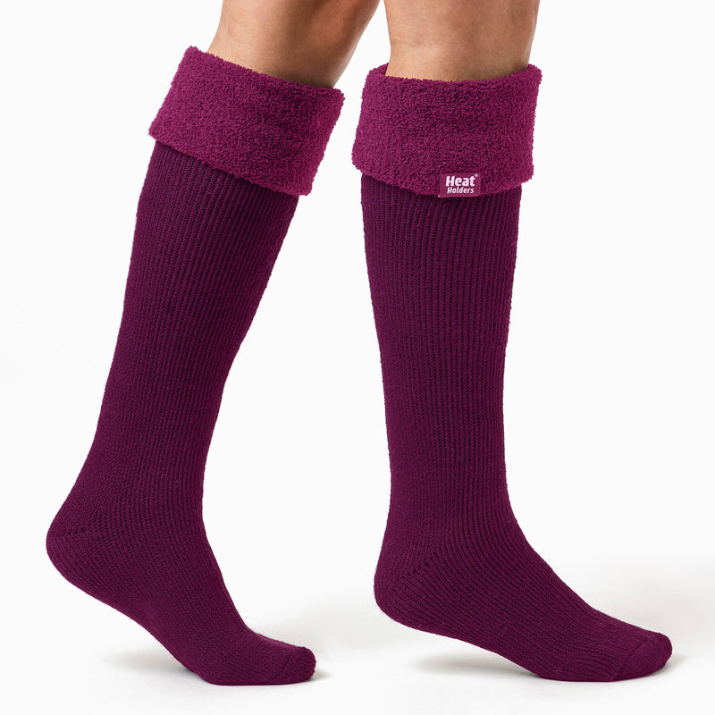 Ladies Thick Extra Long Knee High Thermal Wellington Boot Socks