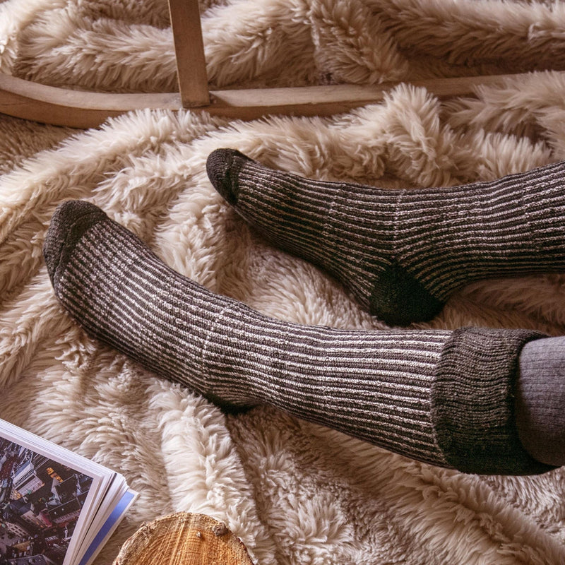 Ladies Thick Winter Warm Knee High Ribbed Thermal Boot Socks