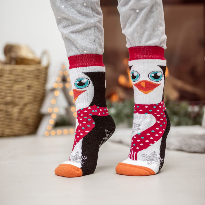 Mens / Ladies Thermal Christmas Non Slip Slipper Socks with Grippers