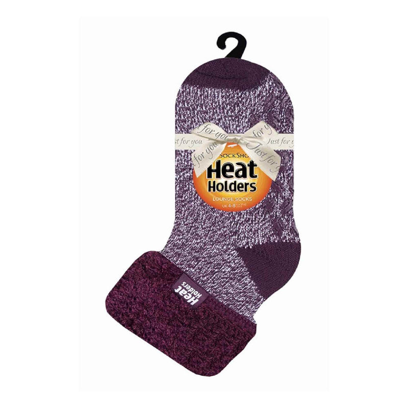 Ladies Non Slip Thermal Low Cut Ankle Slipper Bed Socks with Grips