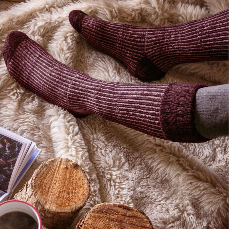 Ladies Thick Winter Warm Knee High Ribbed Thermal Boot Socks