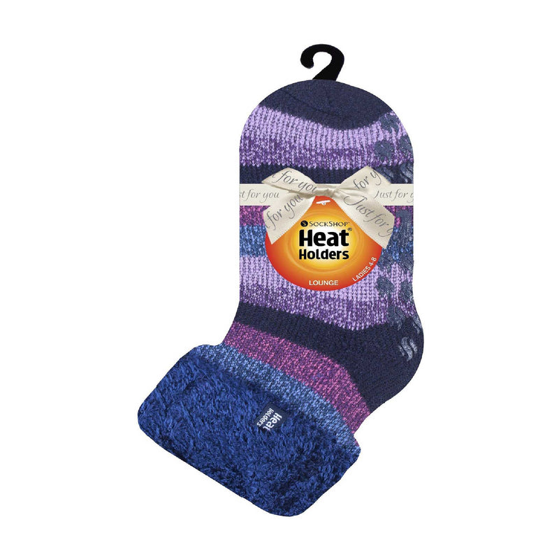 Ladies Non Slip Thermal Low Cut Ankle Slipper Bed Socks with Grips