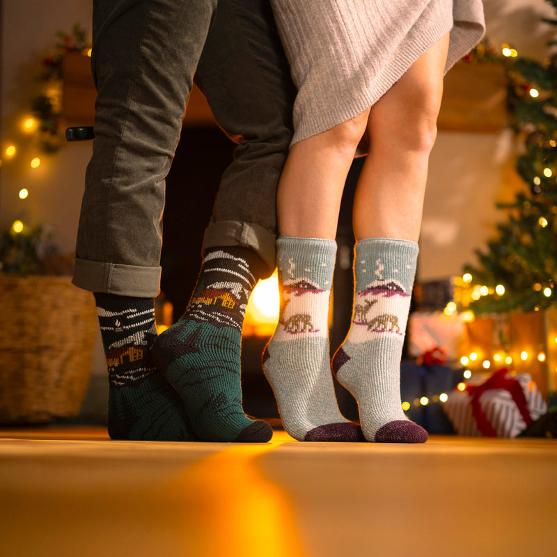 Ladies Original Christmas Patterned Novelty Thermal Socks