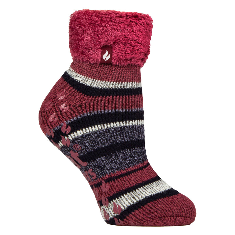 Ladies Soft Stripe Lounge Socks for Winter