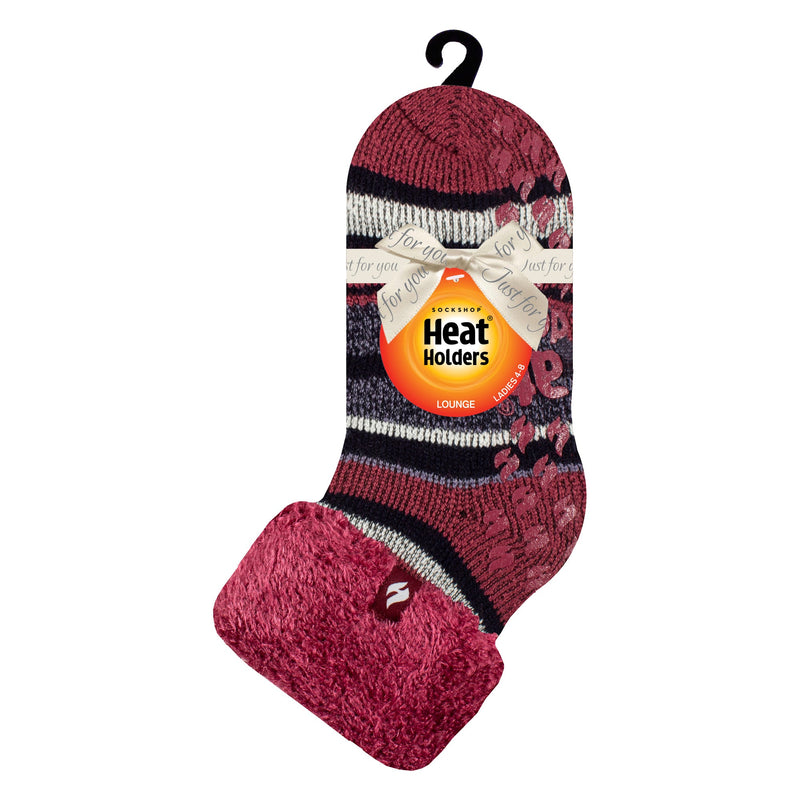 Ladies Soft Stripe Lounge Socks for Winter