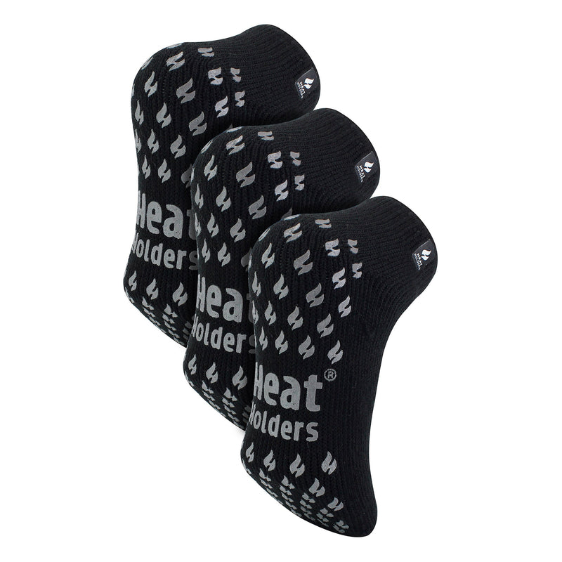 Mens 2.3 TOG Non Slip Low Cut Ankle Thermal Slipper Socks (Multipack Options)