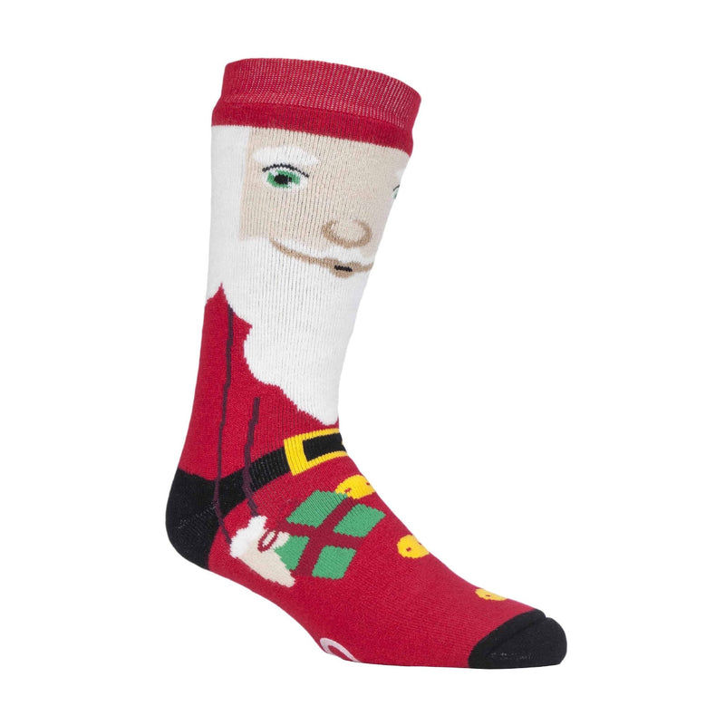 Mens Christmas Non Slip Thermal Slipper Socks with Grippers
