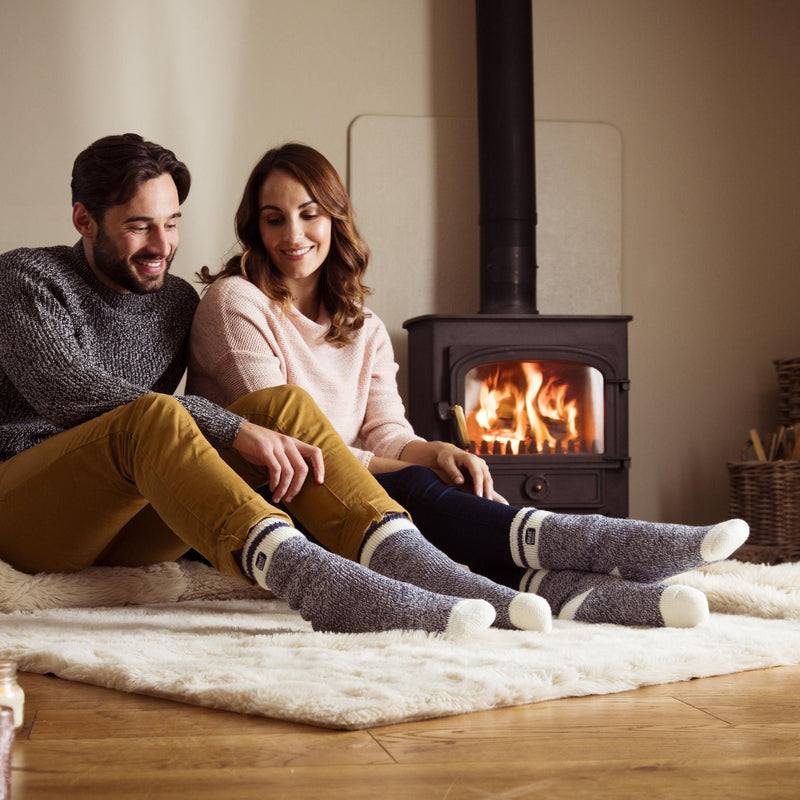 Mens Twist Patterned Thick Winter Warm Thermal Socks