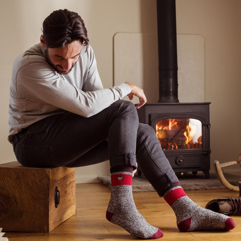 Mens Twist Patterned Thick Winter Warm Thermal Socks