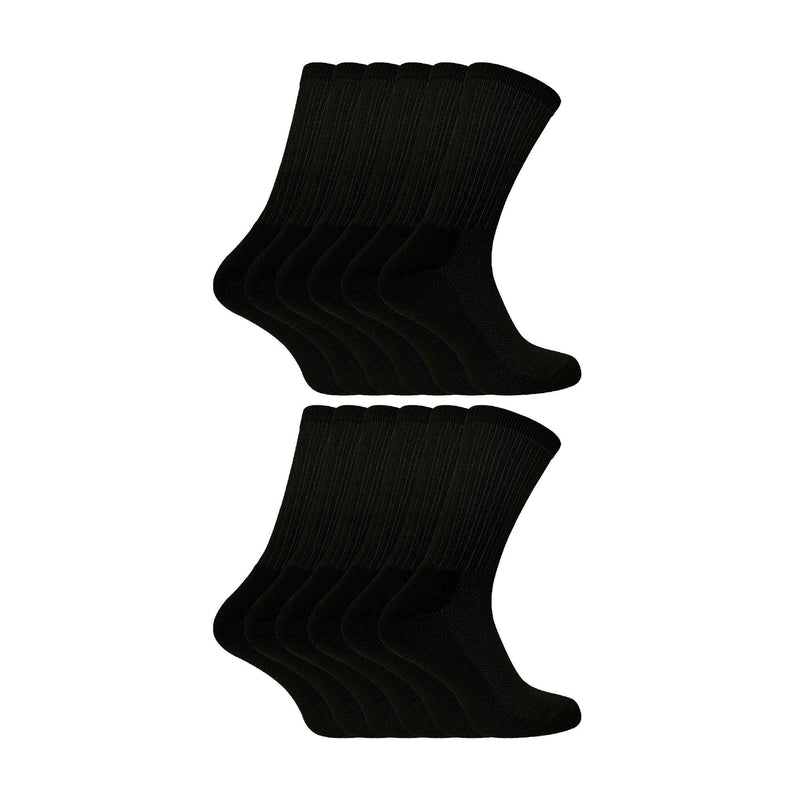 12 Pack Kids Soft Breathable Bamboo Sport Crew Socks