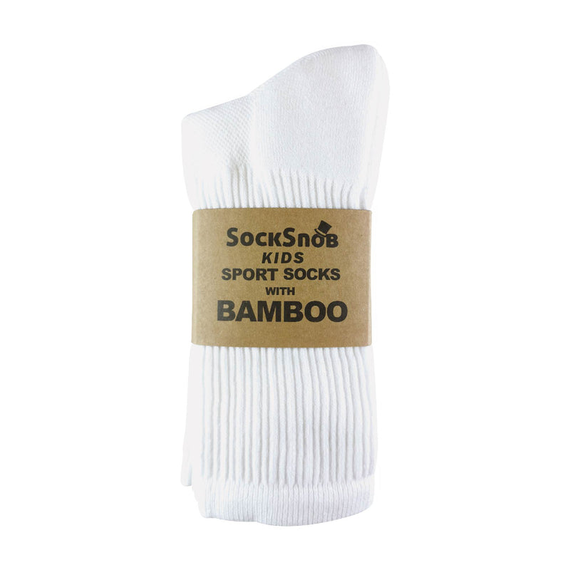 12 Pack Kids Soft Breathable Bamboo Sport Crew Socks