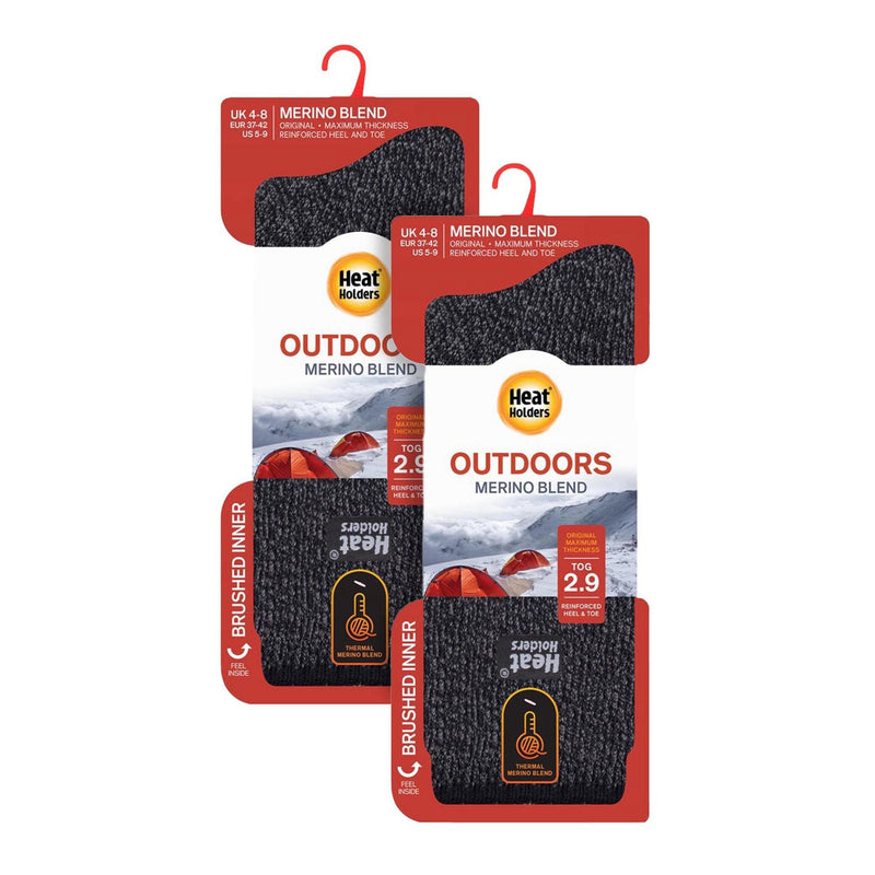 Ladies 2 Pack Merino Wool Thermal Socks