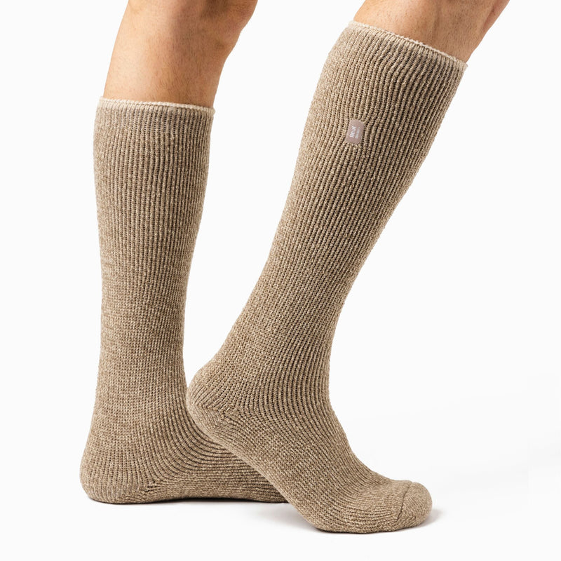 Mens Outdoor Knee High Thermal Merino Wool Socks for Winter