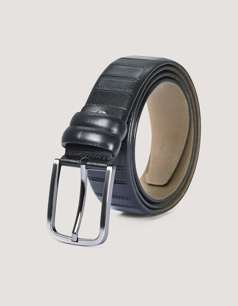 Formal Black Leather Belt