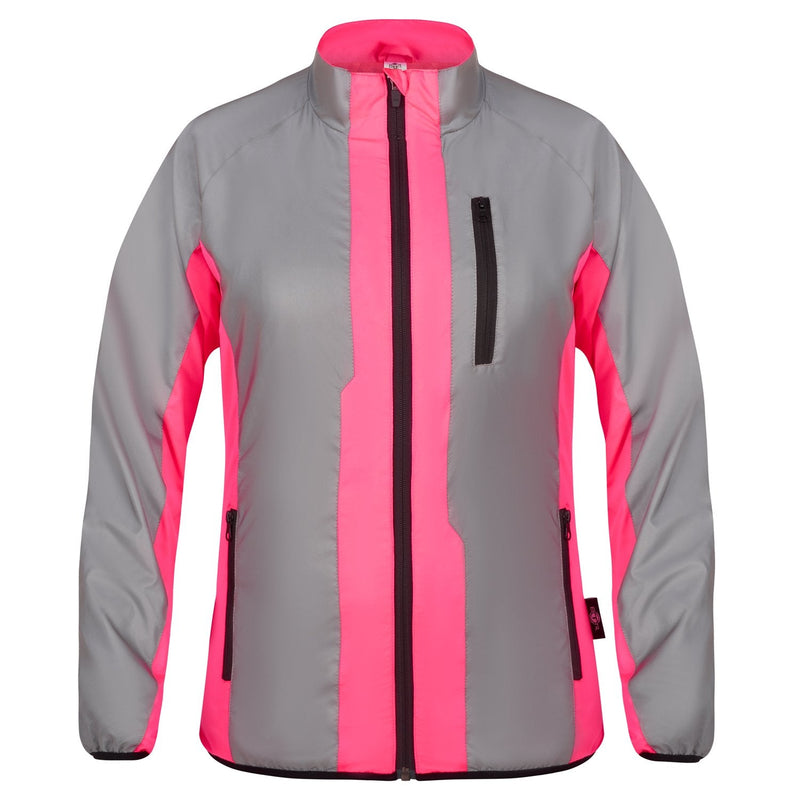 BTR Womens High Visibility Reflective Cycling & Running Jacket.