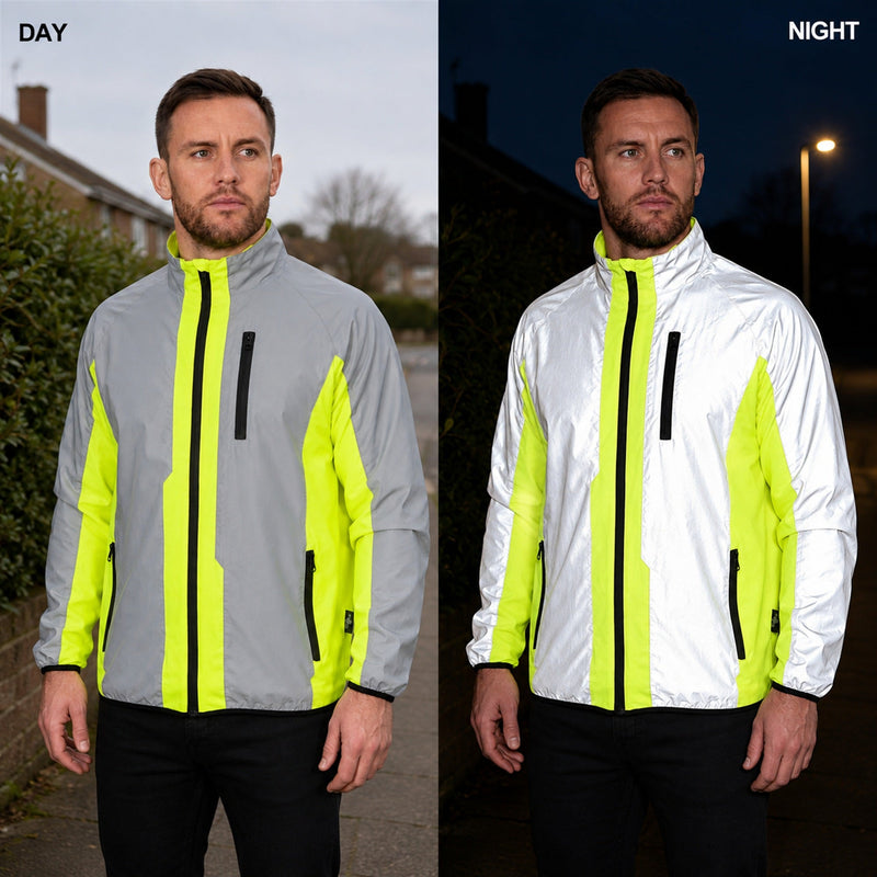 Hi Vis Reflective Running and Cycling Jacket | Reflective and Yellow