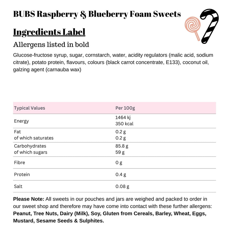 BUBS Raspberry & Blueberry Foam Sweets