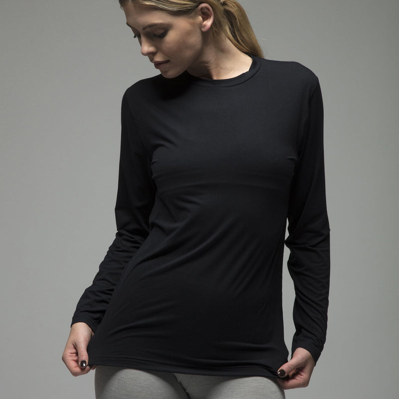 Ladies Fleece Lined Base Layer Thermal Long Sleeve Top