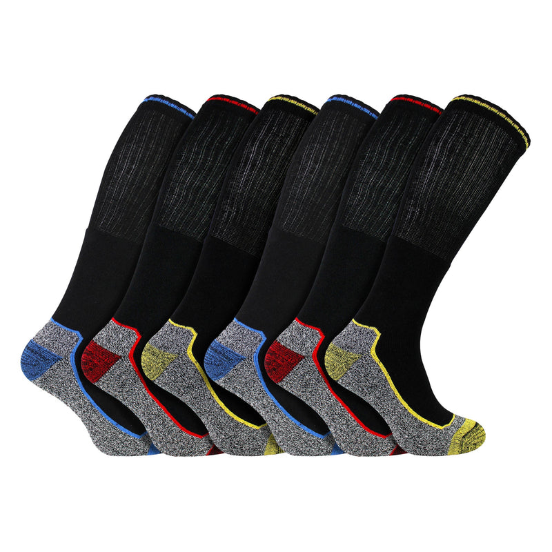 Men's Knee High Bamboo Work Socks for Steel Toe Boots | Anti Sweat Heavy Duty